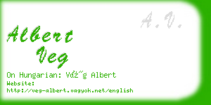 albert veg business card